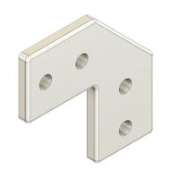 MODULAR SOLUTIONS ALUMINUM CONNECTING PLATE&lt;br&gt;135MM X 135MM FLAT CORNER